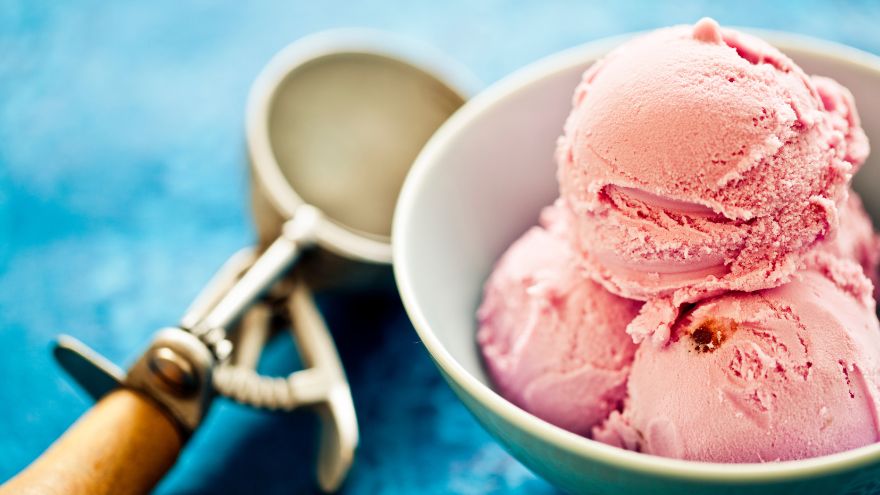 Delicious ice cream in a bowl