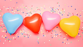 Heart shaped balloons